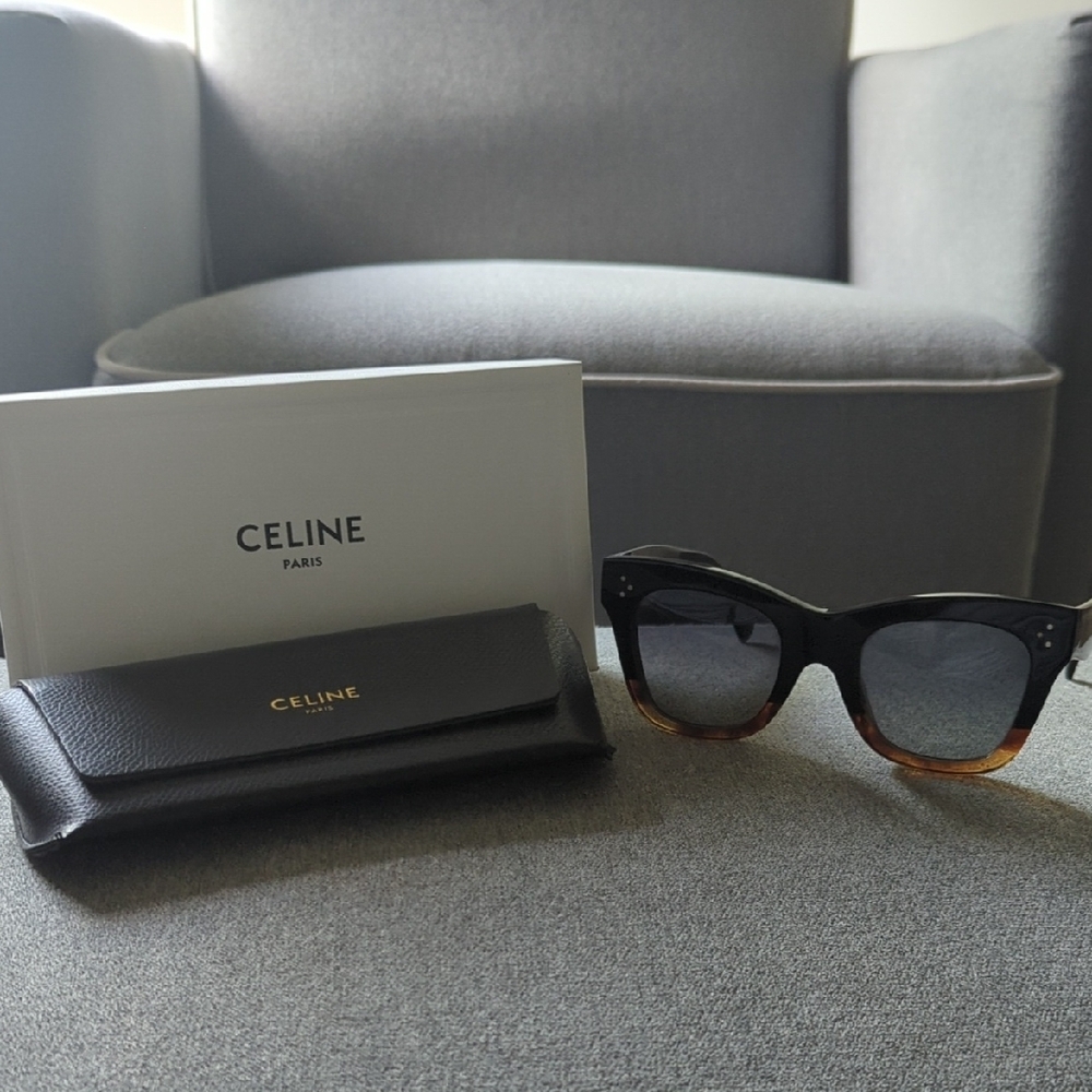 Celine Polarized Black and Brown Gradient Sunglasses